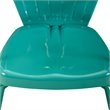 Afuera Living 5-Piece Metal Outdoor Dining Set in White/Turquoise Gloss