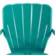 Afuera Living 5-Piece Metal Outdoor Dining Set in White/Turquoise Gloss