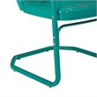 Afuera Living 5-Piece Metal Outdoor Dining Set in White/Turquoise Gloss