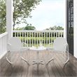 Afuera Living 3-Piece Metal Outdoor Rocking Chair Set in White