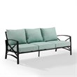 Afuera Living Metal/Polyester Outdoor Sofa in Mist Green/Oil Rubbed Bronze