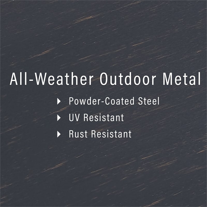 Afuera Living 2-Piece Metal/Polyester Outdoor Sofa Set in Oatmeal/Bronze