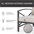 Afuera Living 3-Piece Metal Outdoor Sofa Set in Oatmeal/Oil Rubbed Bronze