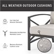 Afuera Living 3-Piece Metal Outdoor Sofa Set in Oil Rubbed Bronze/Oatmeal