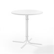 Afuera Living Steel Metal Outdoor Bistro Table in White Satin