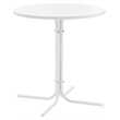 Afuera Living Steel Metal Outdoor Bistro Table in White Satin