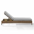 Afuera Living Wicker / Rattan Outdoor Chaise Lounge in Gray/Weathered Brown