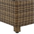 Afuera Living Wicker / Rattan Armless Patio Chair in Gray/Brown (Set of 2)