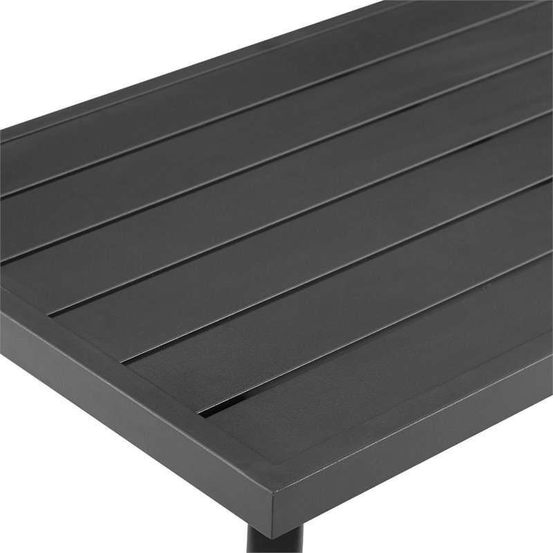 Afuera Living Modern 4-Piece Patio Loveseat Set in Heathered Charcoal Gray