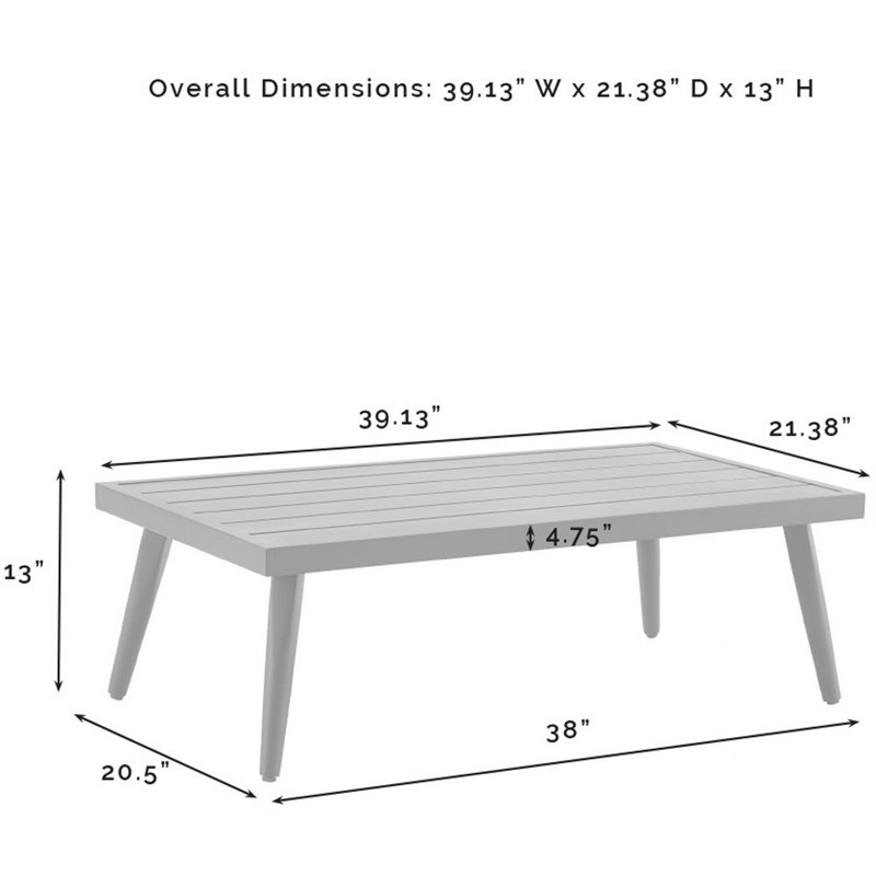 Afuera Living Modern 4-Piece Patio Loveseat Set in Heathered Charcoal Gray