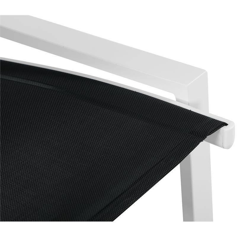 Afuera Living Contemporary Black Fabric Outdoor Patio Mesh Barstool (Set of 2)