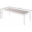 Afuera Living Contemporary Grey Wood Outdoor Patio Coffee Table