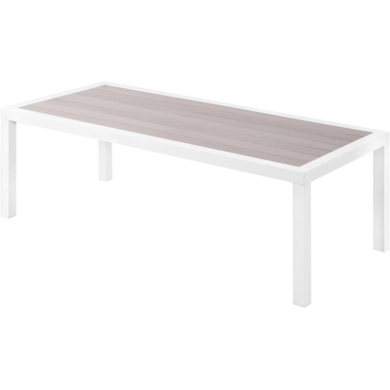Afuera Living Contemporary Grey Wood Outdoor Patio Coffee Table