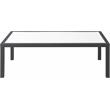 Afuera Living Contemporary White Wood Outdoor Patio Coffee Table