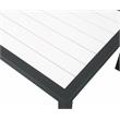 Afuera Living Contemporary White Wood Outdoor Patio Coffee Table
