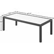 Afuera Living Contemporary White Wood Outdoor Patio Coffee Table
