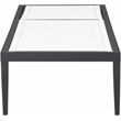Afuera Living Contemporary Fabric Patio Mesh Chaise Lounge Chair in White