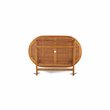 Afuera Living Contemporary Oval Wood Patio Dining Table in Natural Oil