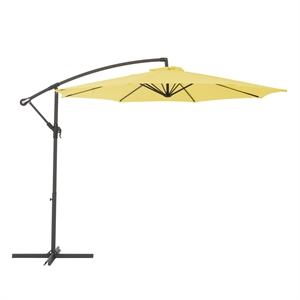 Afuera Living 9.5ft UV Resistant Tilting Fabric Patio Umbrella in Yellow