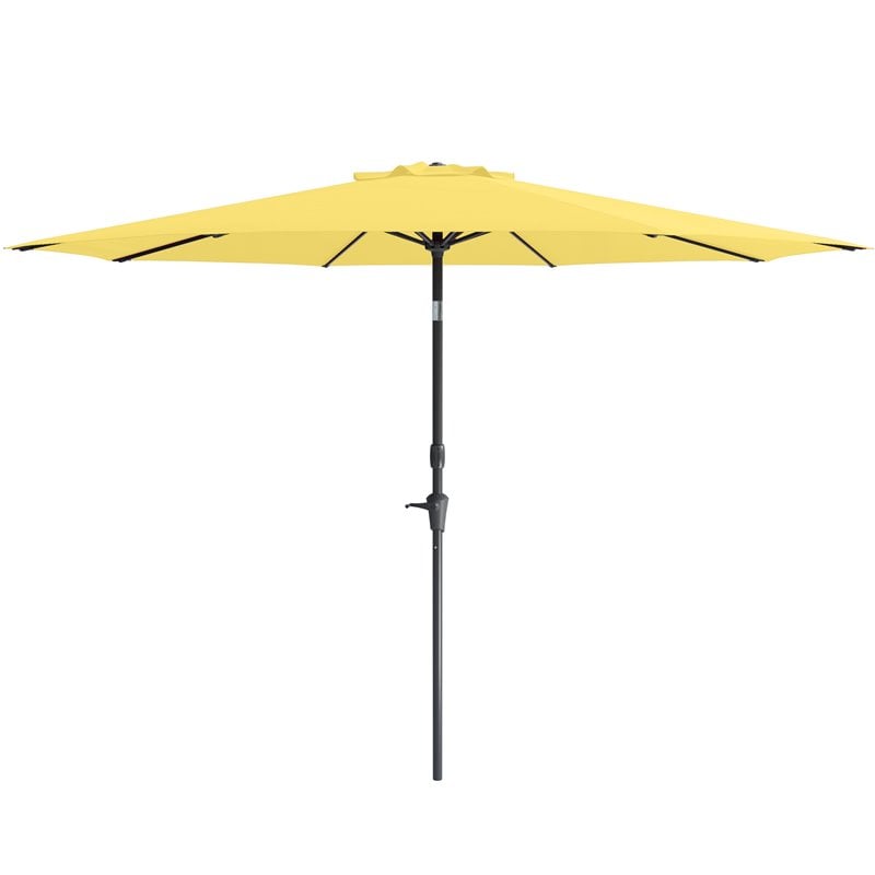 Afuera Living 10ft Tilting Yellow Fabric Patio Umbrella | Homesquare