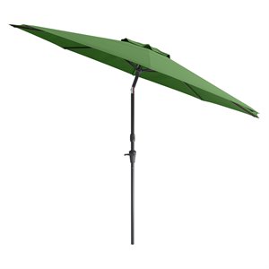 Afuera Living 10ft Tilting Forest Green Fabric Patio Umbrella