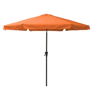 afuera living 10ft round tilting orange fabric patio umbrella