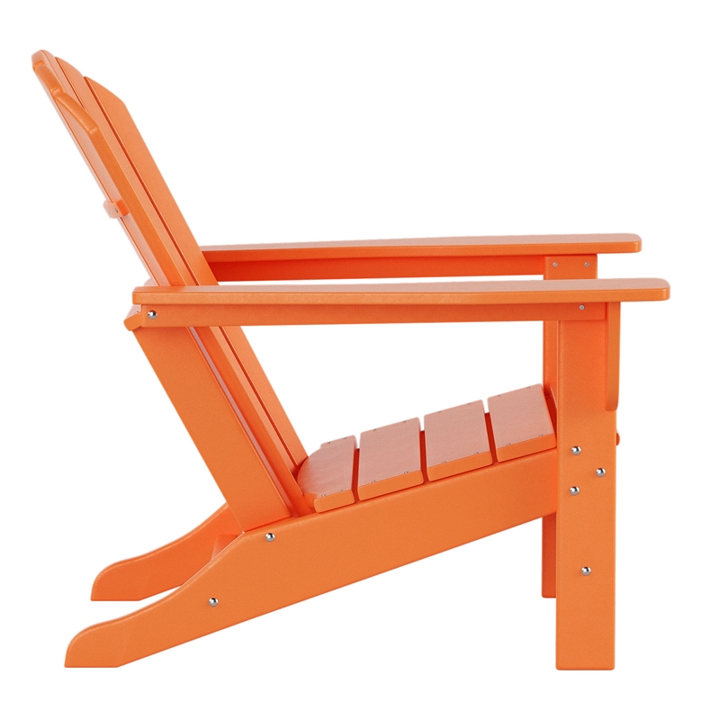 orange resin adirondack chair
