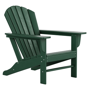 afuera living portside classic outdoor adirondack chair in dark green