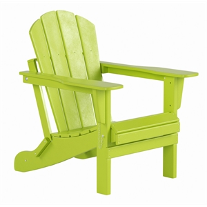 afuera living coastal outdoor folding poly adirondack chair in green
