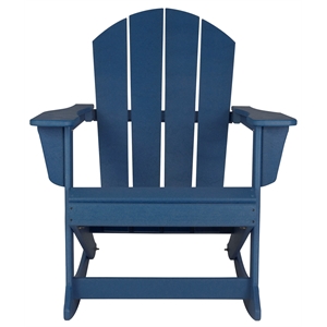 afuera living traditional plastic outdoor rocking chair in navy blue
