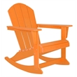Afuera Living Traditional Plastic Outdoor Rocking Chair in Orange