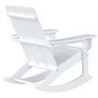 Afuera Living Modern Outdoor HDPE Plastic Adirondack Rocking Chair in Sand
