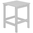 Afuera Living Portside Outdoor Poly Plastic Adirondack Side Table in White
