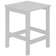 Afuera Living Portside Outdoor Poly Plastic Adirondack Side Table in White