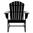 Afuera Living Portside Outdoor Poly Plastic Adirondack Rocking Chair in Black