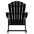 Afuera Living Portside Outdoor Poly Plastic Adirondack Rocking Chair in Black
