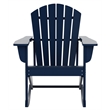 Afuera Living Portside Outdoor Poly Plastic Adirondack Rocking Chair in Navy