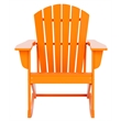 Afuera Living Portside Outdoor Poly Plastic Adirondack Rocking Chair in Orange