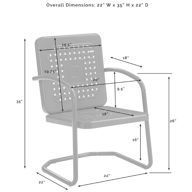 Afuera Living 5-Piece Retro Metal Patio Dining Set in Navy Gloss/White Satin