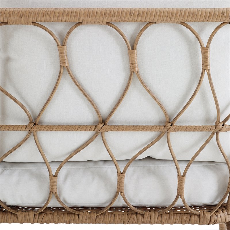 Afuera Living 2-piece Wicker Outdoor Conversation Set in Natural