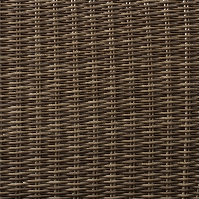 Afuera Living Wicker Armless Patio Chair in Brown and Sand Finish