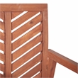 Afuera Living Outdoor Wood Patio Chevron Rocker in Brown Finish