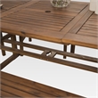 Afuera Living 6-Piece Extendable Outdoor Patio Dining Set in Dark Brown