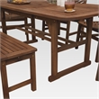 Afuera Living 6-Piece Extendable Outdoor Patio Dining Set in Dark Brown