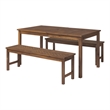 Afuera Living 3-Piece Outdoor Patio Dining Set in Dark Brown