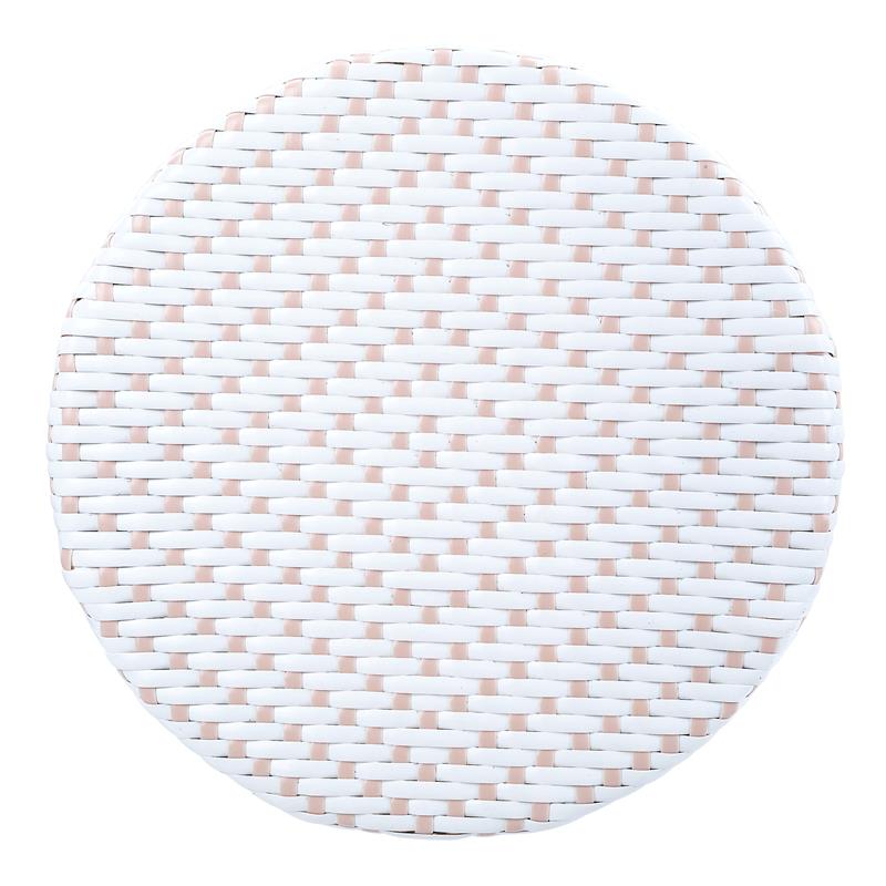 Afuera Living Aluminum 26-inch Patio Barstool in White (Set of 2)