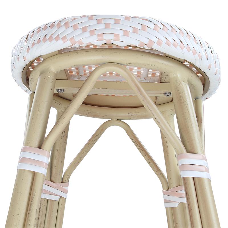 Afuera Living Aluminum 26-inch Patio Barstool in White (Set of 2)