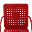 Afuera Living 5-Piece Metal Outdoor Dining Set in Bright Red Gloss/White