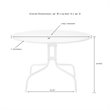 Afuera Living 5-Piece Metal Outdoor Dining Set in Bright Red Gloss/White