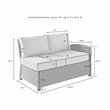 Afuera Living 4-PC Wicker / Rattan & Fabric Outdoor Sectional Set in Gray/Brown